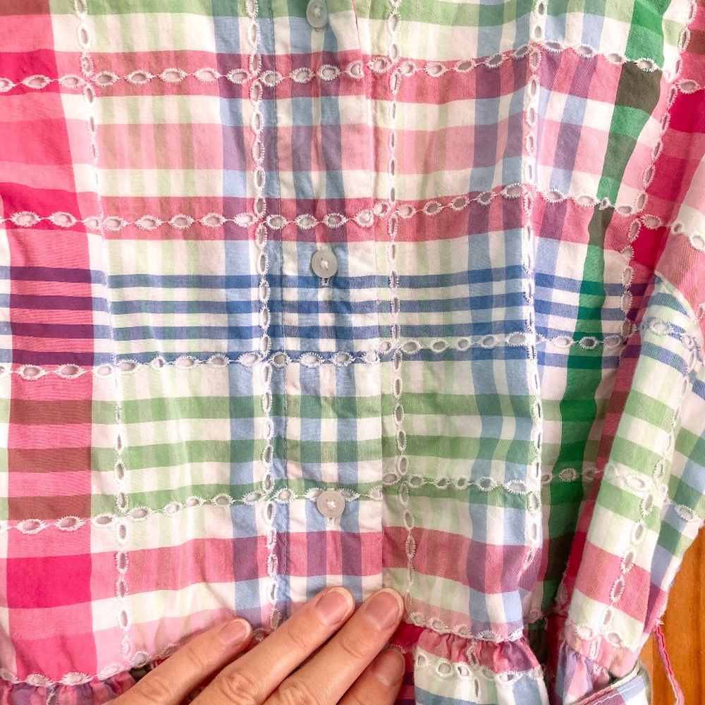 Women’s size medium new without tags Crown and Ivy colorful plaid dress - Picture 8 of 11